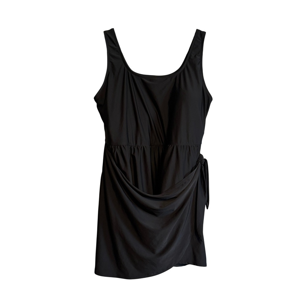 Old Navy Black Side Tie Swim Dress One Piece NWOT Size 3X - Picture 5 of 13